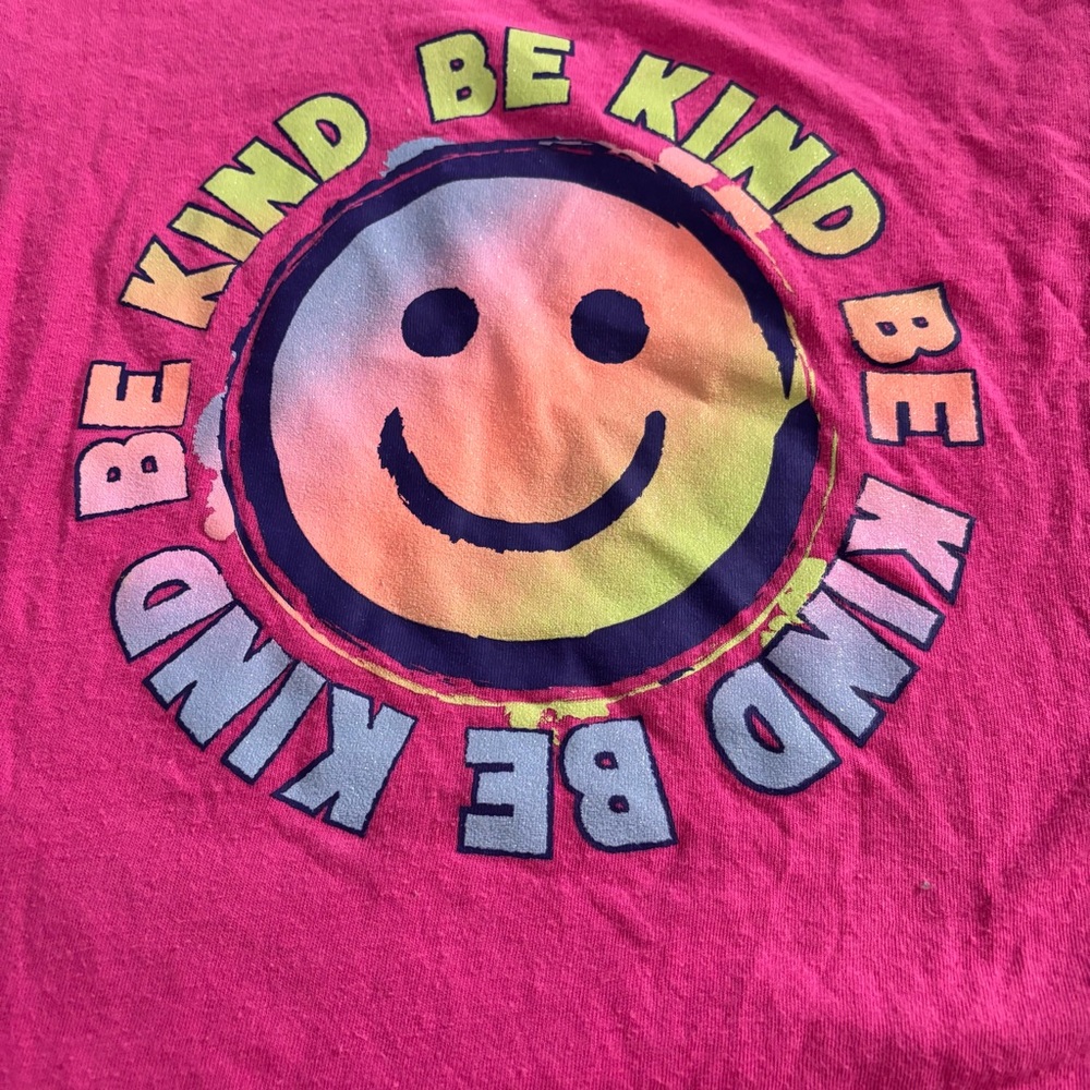 Girls Long Sleeve Graphic Tee – “Be Kind” Smiley Face – Size XXL (16) - Picture 5 of 5